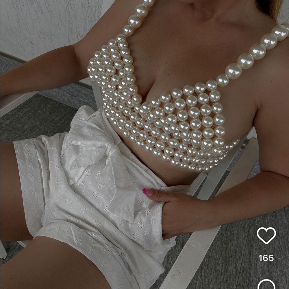 Mew Mews Elodie Pearl Crop Top - Picture 2 of 3